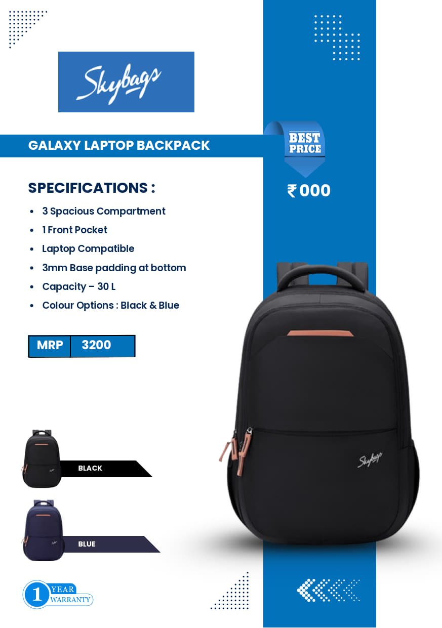 Skybags Galaxy Laptop Backpack