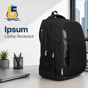 The Bag Co Laptop Backpack - Ipsum Black HERO JPG