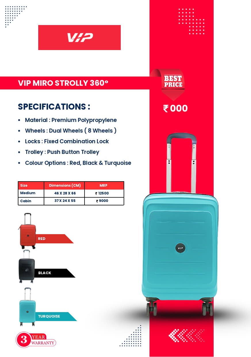 VIP Miro Hard Luggage Bag