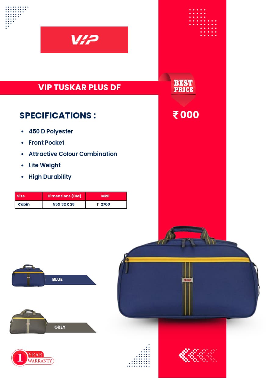 VIP Tuskar Plus Df Duffle Bag