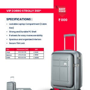 VIP Zorro Strolly Overnighter Laptop Trolley Bag